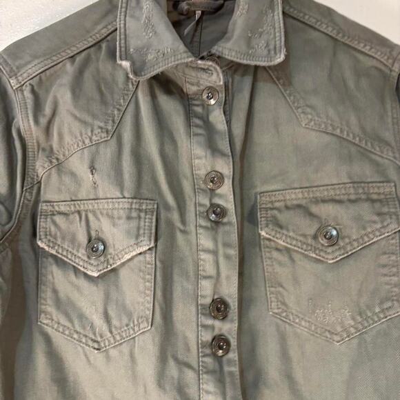 Free People Moonchild Button-Up Denim Shirt Jacket - Picture 2 of 4